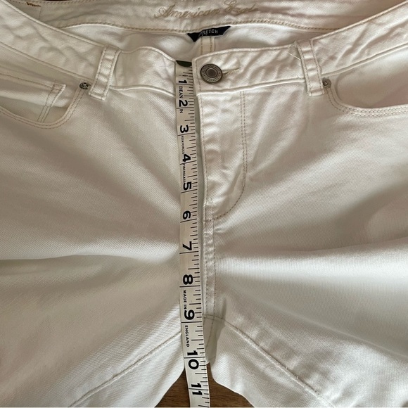 American Eagle,‎ Skinny Kick Flare White Jean Western 16 Petite Summer Neutral - Picture 13 of 13